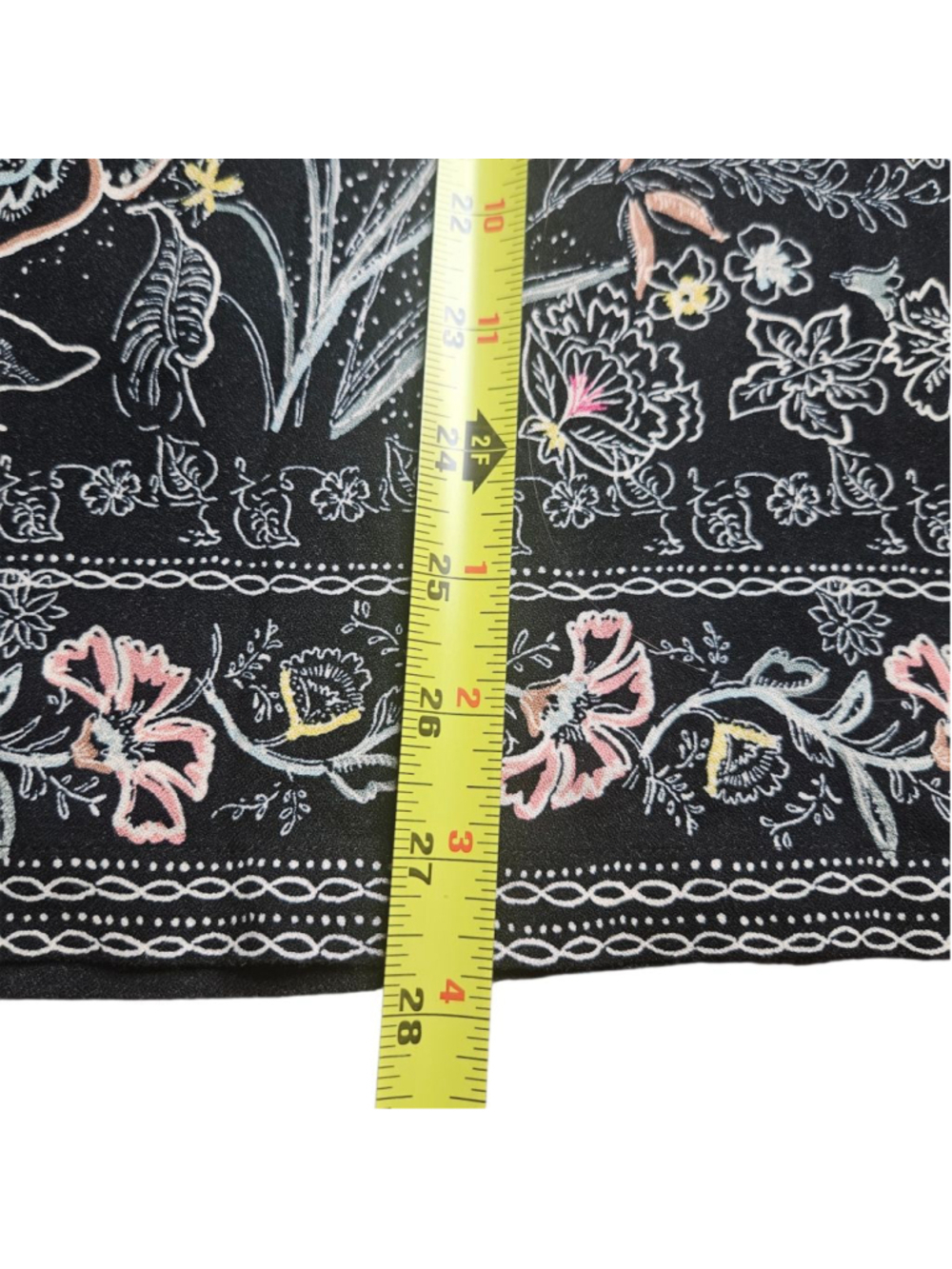 Christopher Banks Small Black Butterfly Floral Midi A Line Skirt - Picture 7 of 8